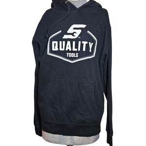 Snap On Cotton Blend Pullover Hooded Sweatshirt Size Large
